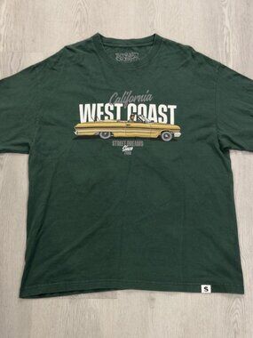 Street Dreams California West Coast Lowrider T-Shirt Green Size XL